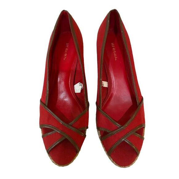 Merona Wenda Shoes Women's Size 8.5 Espadrilles Open Toe Slip On Platform Heels - Picture 4 of 11